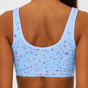 Soutien-gorge de sport OEM à motif floral, séchage rapide, pour femme, respirant, avec découpes, idéal pour le fitness, le yoga, la gym et l'entraînement - Product Image 5