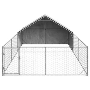 Caseta Grande para Perros de Exterior, Jaula para Mascotas de Acero Galvanizado, Resistente a la Intemperie y Duradera - Product Image 3