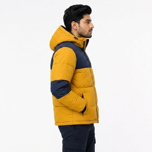 Chaqueta de Invierno para Hombre, Acolchada, Resistente al Agua, con Diseño Acolchado, Construcción Aislada, Cierre Frontal Completo, Puños Ajustables - Product Image 4