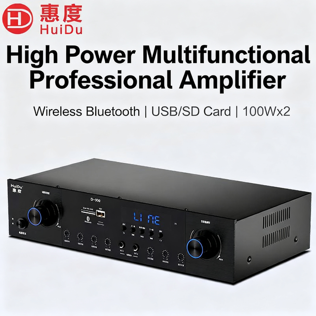 Bluetooth Karaoke Mixer Amplifier 60W*2 Home KTV HiFi USB SD Wireless Professional Audio Sound System Amplificador