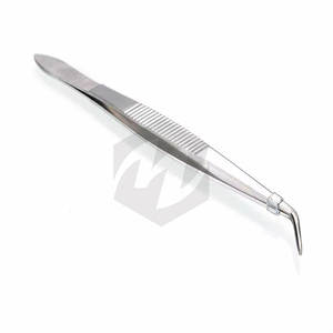 Pinzas Quirúrgicas de Acero Inoxidable de Grado Quirúrgico con Punta Angulada Serrada de 16 cm, Pinzas para Algodón Quirúrgico Dental, Certificación CE - Product Image 2