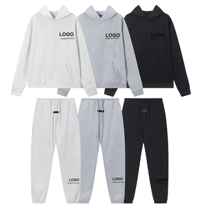 Conjunto de Sudadera con Capucha y Pantalones Deportivos para Hombre, Otoño Invierno, Corte Holgado, Estilo Urbano, con Bolsillos, 100% Algodón - Product Image 4