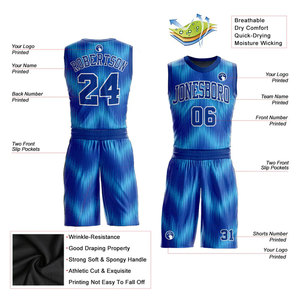 Ensemble d'uniformes de basketball d'été grande taille pour hommes, respirant, 100 % polyester, maillot et short, couleurs personnalisables, tenue de sport d'équipe haute performance - Product Image 2