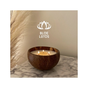 Bougie en Coque de Noix de Coco Très Demandée, Matériau Écologique pour Décoration de Table et Cadeaux, avec Combustion Propre et Ambiance Chaude pour B2B - Product Image 1