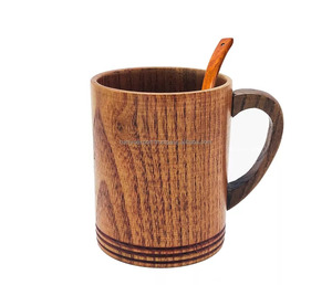 Tazas de café de madera Tazas de té con asa 9,5 oz 280ml Tazas de madera para beber - Product Image 4