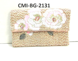 Dernières créations de pochettes à main perlées faites à la main pour femmes, avec fermeture éclair, en toile brodée, idéales pour les soirées et les événements. - Product Image 1