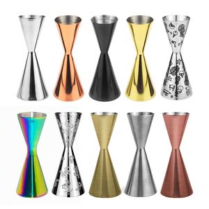 Custom Color Logo 1+2oz Non-Welding Bar Cocktail Jigger 304 Stainless Steel Mixologist Wine Measuring Metal Ounce Cup - Product Image 2