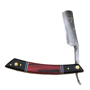 Men's Damascus Blade Straight <b>Razor</b> with Wooden Handle for Face Body <b>Bikini</b> Underarm Shaving in Salons - Product Image 3