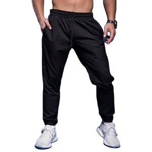 Pantalon de sport ajusté en polyester à maille performance œil-de-perdrix, coupe ajustée, avec fermeture à revers, pour la performance athlétique, Vente B2B - Product Image 4