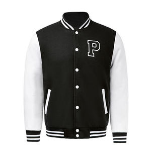 New High Quality Varsity Jacket Women Custom Embroidery Leather Sleeve Custom Trend College Baseball jacket for <b>men</b> - Product Image 4