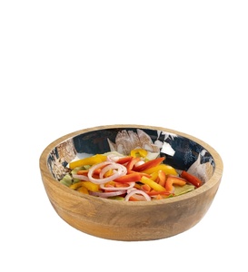 Amazing Best Quality Newly Designed Natural Texture Wood Kitchenware Tableware Dinnerware <b>Set</b> <b>Bowls</b> Salad <b>Bowl</b> Table Decor - Product Image 1