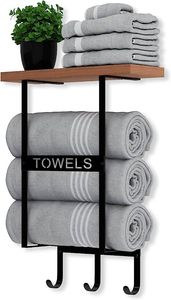 Accessoires modernes pour porte-serviettes, porte-serviettes d'hôtel, porte-serviettes peu encombrant, porte-serviettes multi-niveaux, support mural pour serviettes de salle de bain - Product Image 2