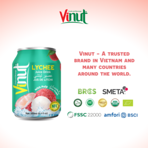 Vietnam Factory Direct 250ml Refrescante Tropical Lychee Juice Pulp OEM/ODM Ready Venta caliente Botella Caja Embalaje - Product Image 5