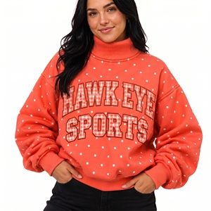 Custom Oversized Mockneck Ladies Sweater Drop Shoulder <b>Jumper</b> Baggy <b>Fleece</b> Pullover Mock Neck Sweatshirt Women - Product Image 1