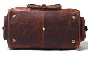 Meilleur fabricant de sacs de voyage en cuir personnalisés avec logo, sacs de voyage en cuir véritable de qualité supérieure avec logo personnalisé - Product Image 4