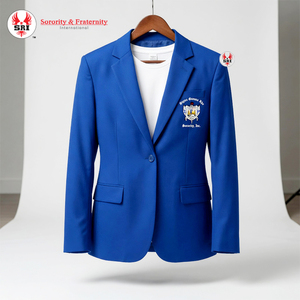 Chaqueta Blazer Estilizada con el Logo de Sigma Gamma Rho |   Blazer Elegante y Ligero para Mujer, Corte Entallado, Ecológico, de la Hermandad SGRho - Product Image 1