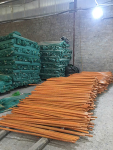Manche de balai en bois 120 cm de long, diamètre 2,2 cm, couleur Panda, embout en PVC avec filetage de 4,0 cm - Product Image 5