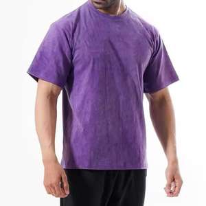 Camisetas de Hombre al por Mayor con Lavado Ácido, Estilo Personalizado de Alta Calidad, Casuales, Lisas, de Manga Corta, con los Mejores Materiales de Algodón, Tallas Grandes, en Oferta - Product Image 3