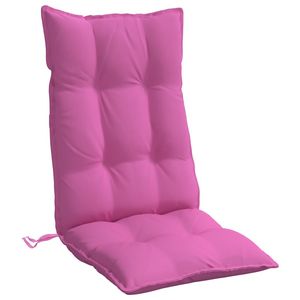 Ensemble de 4 coussins de chaise à dossier haut en tissu Oxford rose 100% polyester pour usage extérieur - Product Image 5