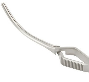 DeBakey Cross Action Bulldog Clamp Curved Stainless Steel Cardiovascular Surgery Forceps Manual CE OEM - Product Image 3