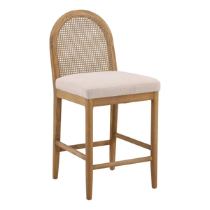 Chaise de salle à manger rembourrée de style mid-century modern avec pieds en bois et coussin en laine pour usage domestique ou commercial - Product Image 1