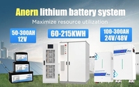 Batterie au lithium-ion LiFePO4 solaire murale ZA EU USA STOCK 5kWh 10kWh 15kWh 24V 48V 100Ah 200Ah 300Ah