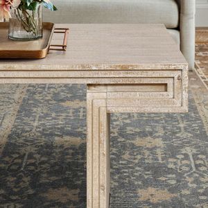 Tavolino rettangolare Vintage americano a doppio livello Premium in legno di recupero finitura rustica facile da montare per l'ufficio del soggiorno - Product Image 5