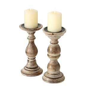 Natural Wood Votive Holder <b>Rustic</b> Tabletop Ornament for Home Decor Dining Area Bedroom <b>Console</b> Shelf Festivals and Celebrations - Product Image 6