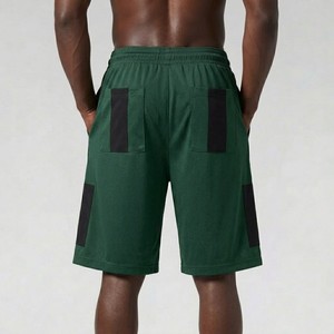 Shorts de basketball en mesh pour hommes, respirants, pour l'entraînement sportif, avec taille élastique et cordon de serrage, pour la gym, la course et les sports, coupe décontractée - Product Image 2