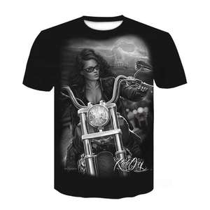 Camiseta de Verano para Hombre, a la Moda, con Estampado Digital 3D de Calavera, Sublimada, de Manga Corta, Precio Económico al por Mayor - Product Image 4