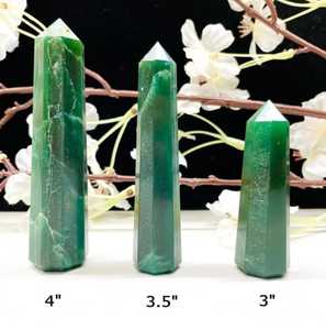 Torre de Cristal de Aventurina Verde Natural, Torre de Cristal Curativa de Aventurina Verde, Torre de Punta de Cristal de Aventurina Verde Pulida - Product Image 6
