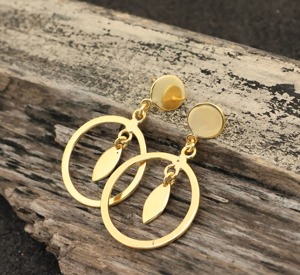 Fournisseur Vérifié de Bijoux en Métal : Boucles d'Oreilles en Laiton Doré, Finition Lisse, Prix d'Usine en Gros - Product Image 6