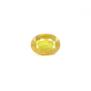 Natural Yellow Sapphire 4.3 Carat Oval Cut Loose Gemstone for Fine Jewelry - Product Image 1
