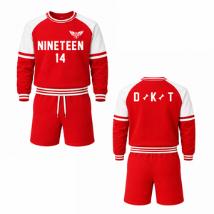 เสื้อสเวตเชิ้ตวาร์ซิตี้แบบกำหนดเองปี 2026 สีแดง แรงบันดาลใจจากพี่น้องหญิงสาว สไตล์วิทยาลัย ตัวอักษรกรีก คอวี แบบสวมหัว OEM เสื้อกีฬาสำหรับทุกเพศ - Product Image 4