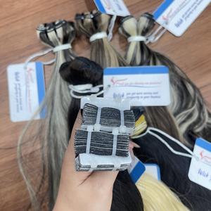 Extensions de cheveux de haute qualité, 100% cheveux humains, couleur naturelle, trame en kératine, cheveux vierges non traités, meilleur fournisseur au Vietnam. - Product Image 3