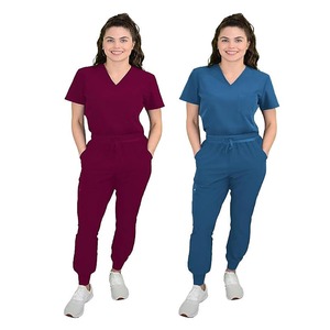 Wholesale New Factory Made Cotton Dobby Fabric Unisex Hospital <b>Scrub</b> <b>Sets</b> with Needle Detection Blouses & Shirts - Product Image 1