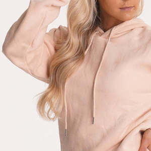 Sweat-shirt à capuche pour femme, couleur unie, coton, décontracté, manches longues, pull-over, vêtements d'automne avec poches, rose clair, sweats à capuche pour femme - Product Image 5