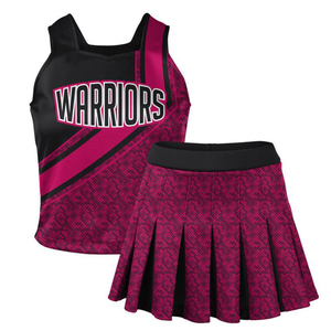 Vestido de Uniforme de Animadoras VANTEN para Niñas, Azul y Amarillo, de Poliéster Ecológico, Transpirable, Ligero, Personalizado, sin Mangas y con Cuello en V - Product Image 6