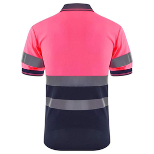 Polo de travail haute visibilité, robuste, respirant, à manches courtes et réfléchissant pour les ouvriers du bâtiment - Product Image 6