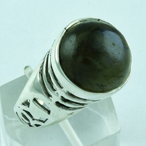 High Quality 925 Sterling Silver Labradite Gemstone Bezel Setting Handmade Vintage Style Unisex <b>Ring</b> for All Occasions - Product Image 1