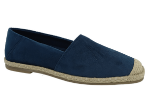Mocassins en toile bleu marine à bout carré, légers, respirants, avec semelle intermédiaire en EVA, style espadrille, pour toutes les saisons - Product Image 1