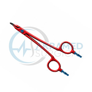 Tijeras Bipolares Premium Rectas de 14cm, 16cm, 18cm y 20cm, Instrumento Quirúrgico de Acero Inoxidable Rojo - Product Image 6