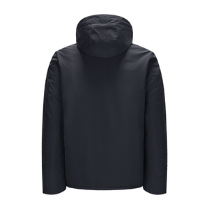 Veste coupe-vent unisexe à capuche, imperméable, coupe-vent, respirante, tissu en laine écologique, fermeture éclair, couleur unie, décontractée - Product Image 2