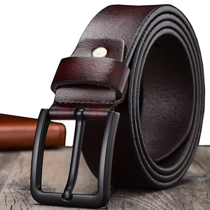 Cinturones de Alta Calidad con Hebillas de Aleación Sólida, Cinturones Coloridos de Cuero Genuino con Logotipo Personalizado para Hombre - Product Image 2