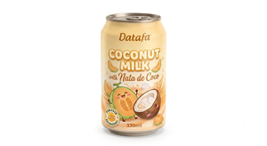 Leche de Coco de 330 ml con Nata de Coco, Bebida con Sabor a Frutas, Esterilizada, 100% Pura, en Lata - Product Image 5
