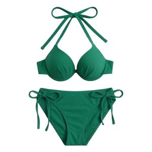 2026 New Style Solid Beachwear Women's Sexy Rose 3 Piece Set Swim Dress Wholesale Mesh <b>Skirt</b> Swimsuit Bikini for Women <b>Swimwear</b> - Product Image 1