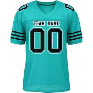 2k26 Nouveau style de maillot de football américain personnalisé pour hommes, col en V, manches courtes, uniforme d'équipe, chemise athlétique de performance - Product Image 5