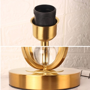 Lampe de table en métal doré de luxe nordique, abat-jour en tissu moderne, lumière LED pour chevet, chambre d'hôtel, salon, décoration intérieure - Product Image 3
