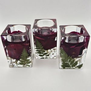 Unique Resin Candle Holder Contemporary Decorative Accent For Coffee <b>Table</b> Shelf And Bedroom Decoration Ideas - Product Image 2