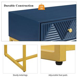 Consolle Moderna ed Elegante a Due Cassetti con Design a Righe per Soggiorno e Ingresso - Product Image 6